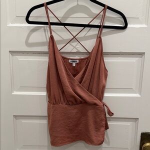Express Terracotta Wrap Camisole
